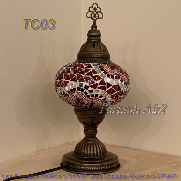 MOSAIC TABLE LAMP - LARGE GLOBE - TurkishLights.NET