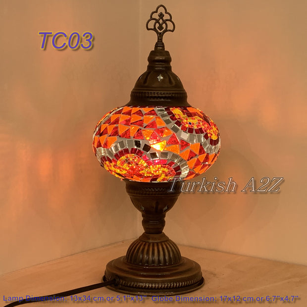 MOSAIC TABLE LAMP - LARGE GLOBE - TurkishLights.NET