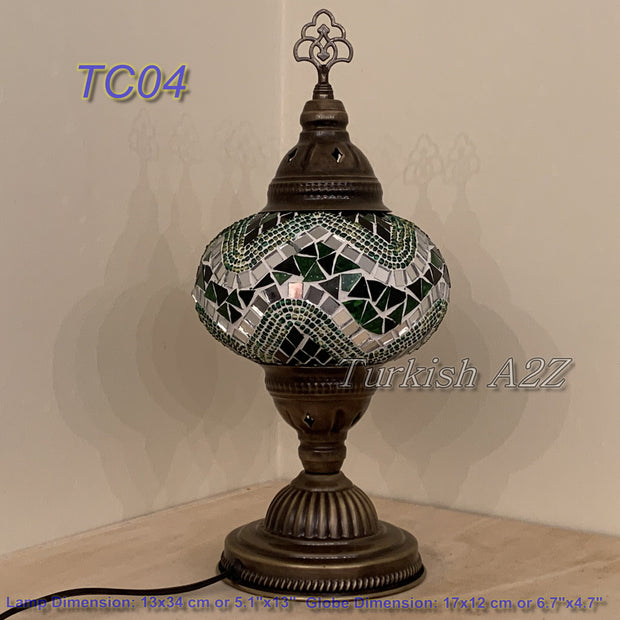 MOSAIC TABLE LAMP - LARGE GLOBE - TurkishLights.NET