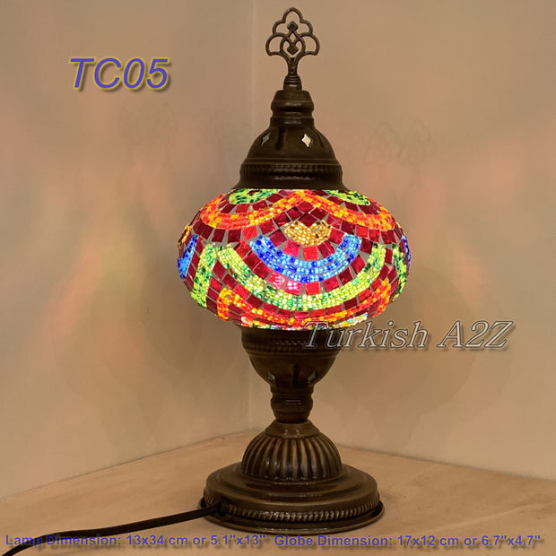 MOSAIC TABLE LAMP - LARGE GLOBE - TurkishLights.NET