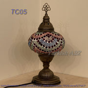 MOSAIC TABLE LAMP - LARGE GLOBE - TurkishLights.NET