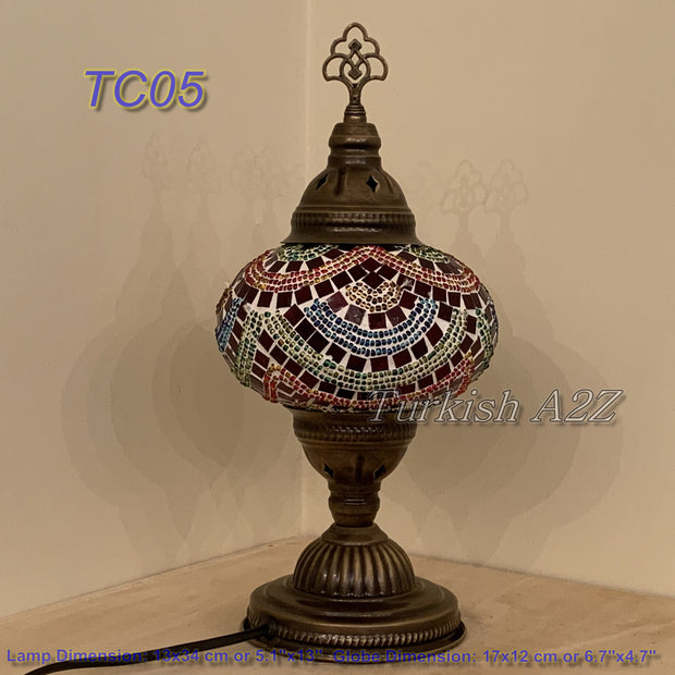 MOSAIC TABLE LAMP - LARGE GLOBE - TurkishLights.NET