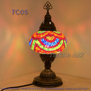 MOSAIC TABLE LAMP - LARGE GLOBE - TurkishLights.NET