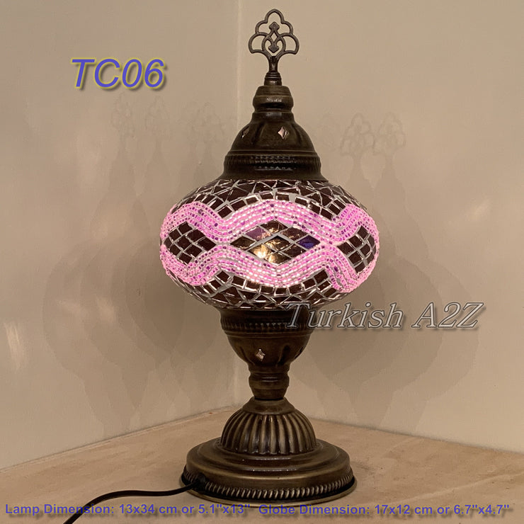 MOSAIC TABLE LAMP - LARGE GLOBE - TurkishLights.NET