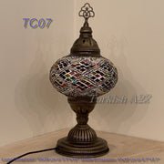 MOSAIC TABLE LAMP - LARGE GLOBE - TurkishLights.NET