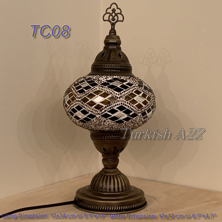 MOSAIC TABLE LAMP - LARGE GLOBE - TurkishLights.NET