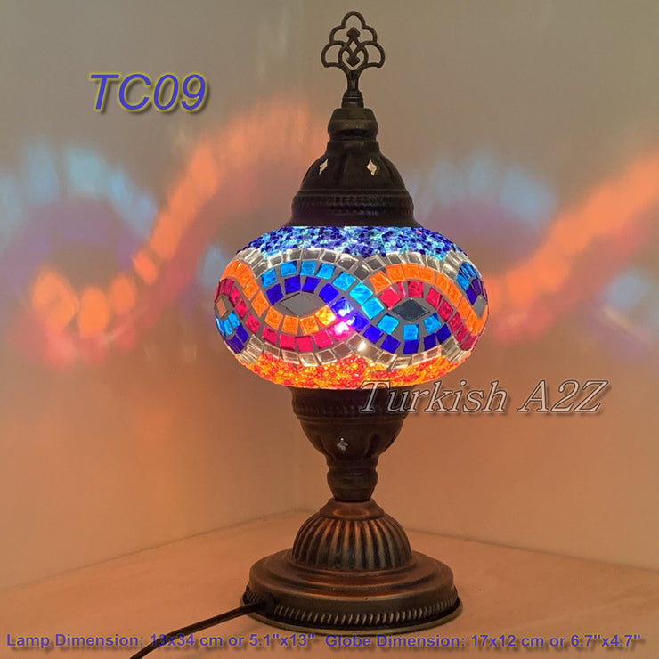 MOSAIC TABLE LAMP - LARGE GLOBE - TurkishLights.NET