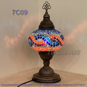 MOSAIC TABLE LAMP - LARGE GLOBE - TurkishLights.NET