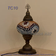 MOSAIC TABLE LAMP - LARGE GLOBE - TurkishLights.NET