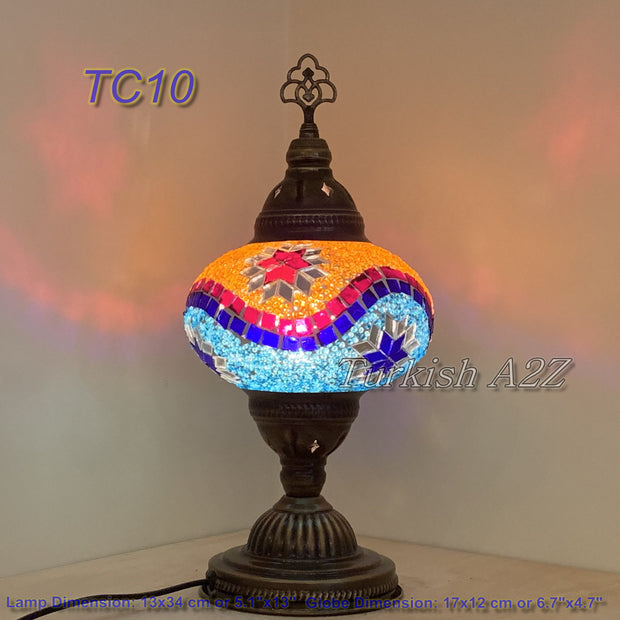 MOSAIC TABLE LAMP - LARGE GLOBE - TurkishLights.NET