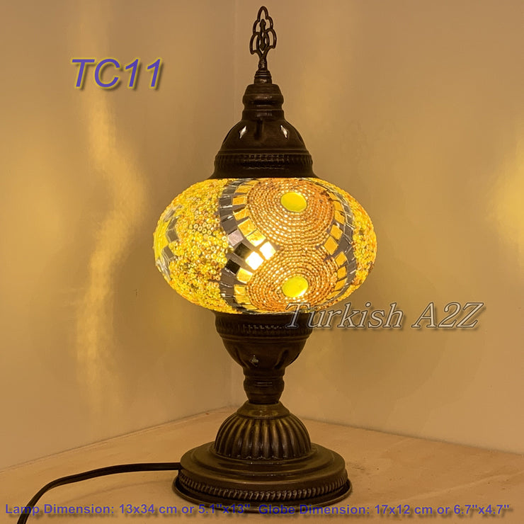 MOSAIC TABLE LAMP - LARGE GLOBE - TurkishLights.NET