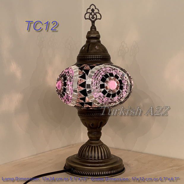 MOSAIC TABLE LAMP - LARGE GLOBE - TurkishLights.NET