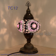 MOSAIC TABLE LAMP - LARGE GLOBE - TurkishLights.NET