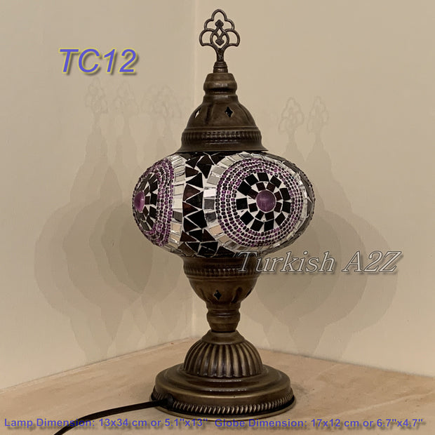 MOSAIC TABLE LAMP - LARGE GLOBE - TurkishLights.NET