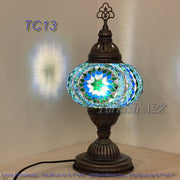 MOSAIC TABLE LAMP - LARGE GLOBE - TurkishLights.NET