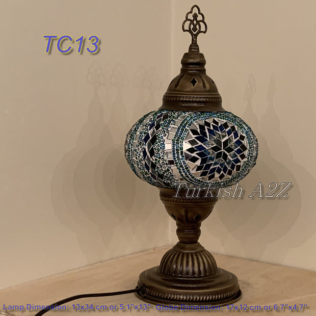 MOSAIC TABLE LAMP - LARGE GLOBE - TurkishLights.NET