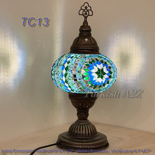 MOSAIC TABLE LAMP - LARGE GLOBE - TurkishLights.NET