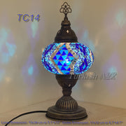 MOSAIC TABLE LAMP - LARGE GLOBE - TurkishLights.NET