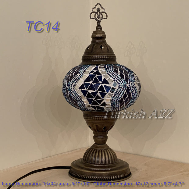 MOSAIC TABLE LAMP - LARGE GLOBE - TurkishLights.NET