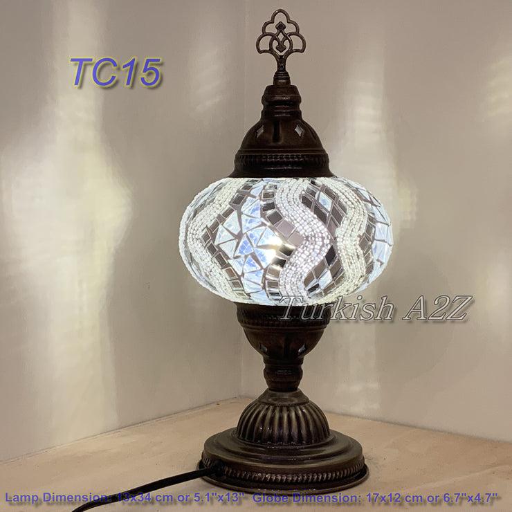 MOSAIC TABLE LAMP - LARGE GLOBE - TurkishLights.NET