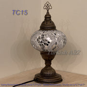 MOSAIC TABLE LAMP - LARGE GLOBE - TurkishLights.NET