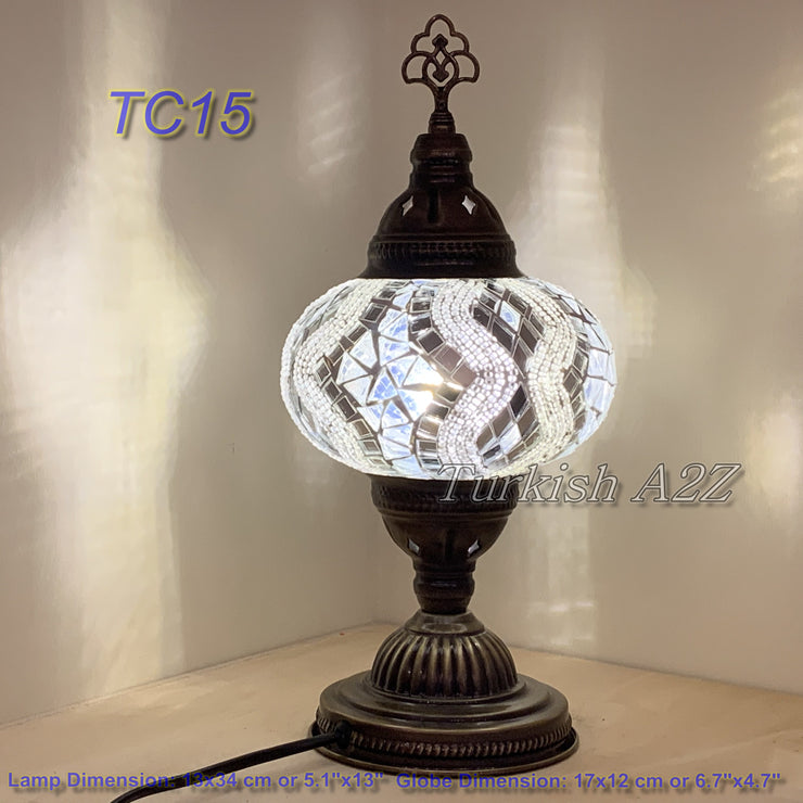 MOSAIC TABLE LAMP - LARGE GLOBE - TurkishLights.NET