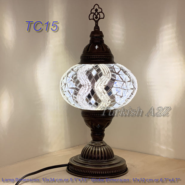 MOSAIC TABLE LAMP - LARGE GLOBE - TurkishLights.NET