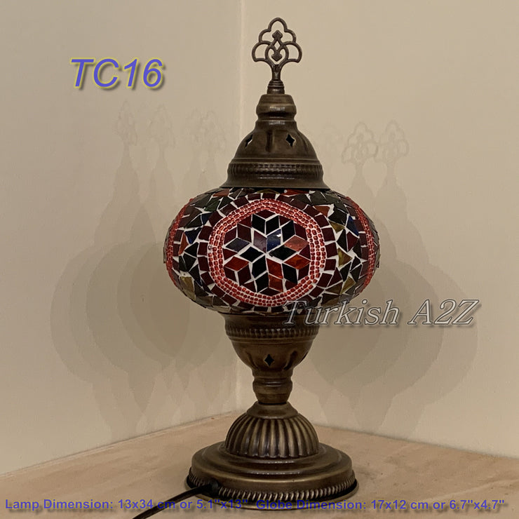 MOSAIC TABLE LAMP - LARGE GLOBE - TurkishLights.NET