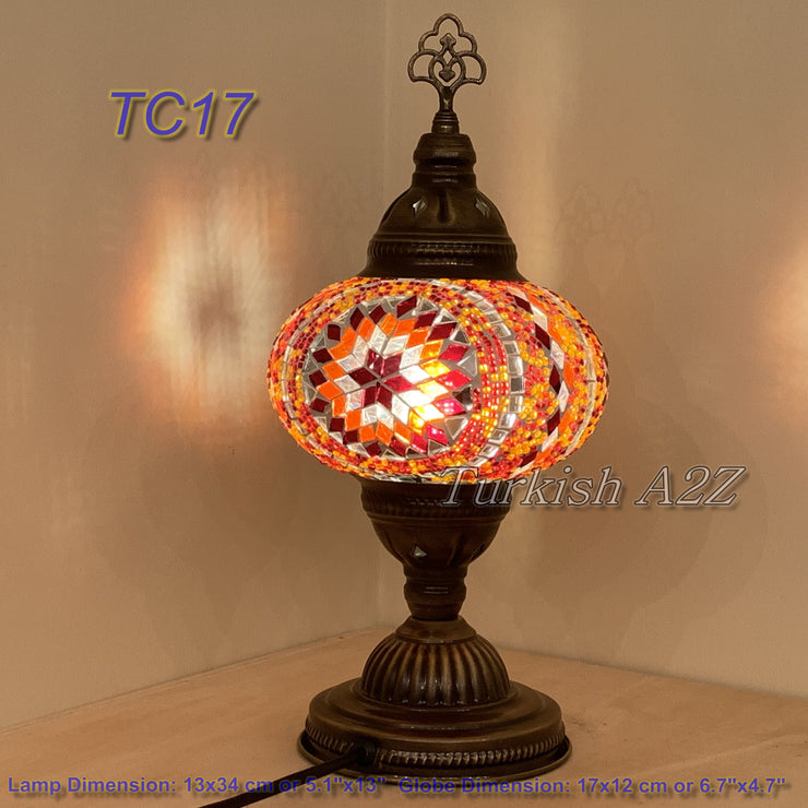 MOSAIC TABLE LAMP - LARGE GLOBE - TurkishLights.NET