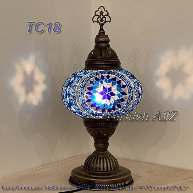 MOSAIC TABLE LAMP - LARGE GLOBE - TurkishLights.NET