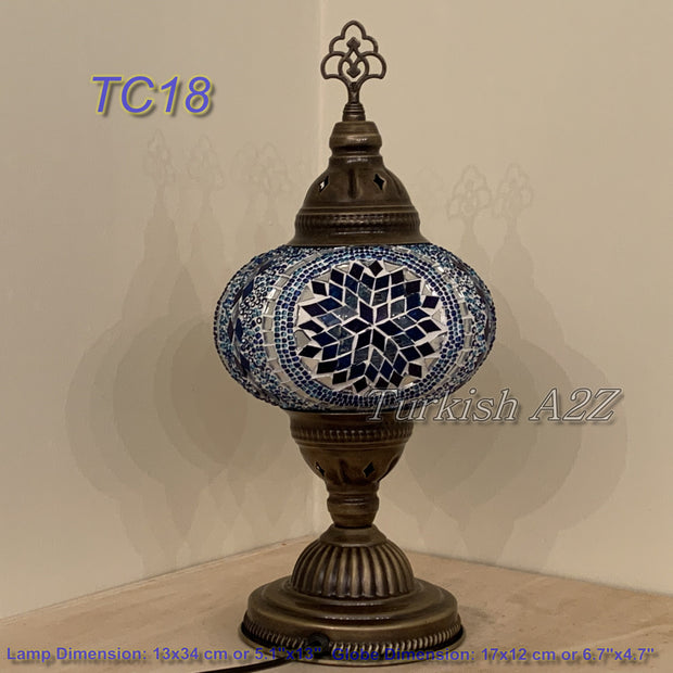 MOSAIC TABLE LAMP - LARGE GLOBE - TurkishLights.NET