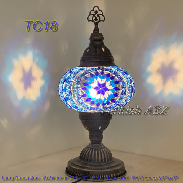 MOSAIC TABLE LAMP - LARGE GLOBE - TurkishLights.NET