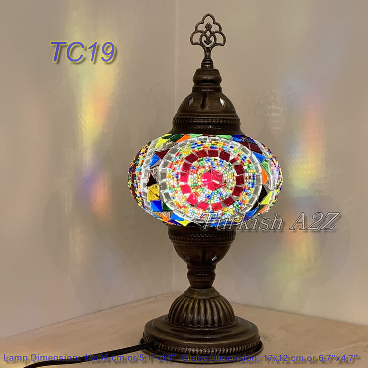 MOSAIC TABLE LAMP - LARGE GLOBE - TurkishLights.NET