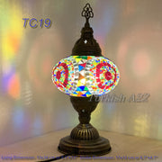 MOSAIC TABLE LAMP - LARGE GLOBE - TurkishLights.NET