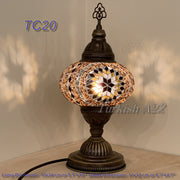 MOSAIC TABLE LAMP - LARGE GLOBE - TurkishLights.NET