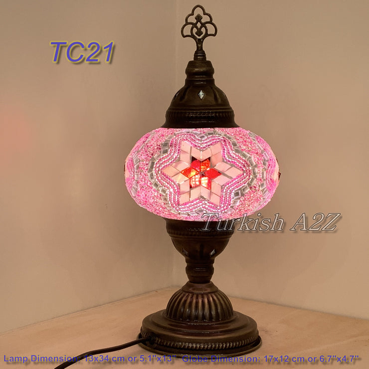 MOSAIC TABLE LAMP - LARGE GLOBE - TurkishLights.NET