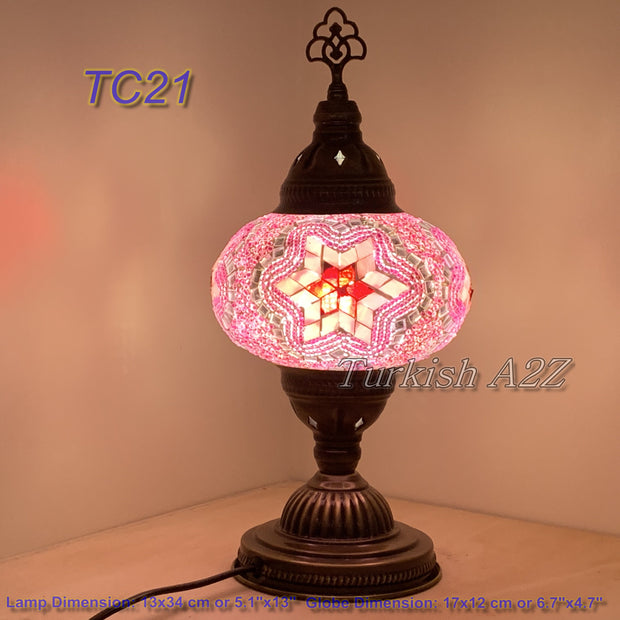 MOSAIC TABLE LAMP - LARGE GLOBE - TurkishLights.NET