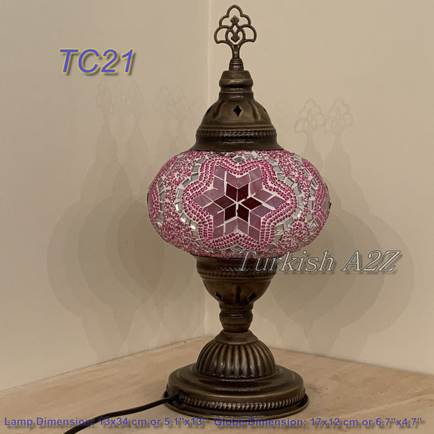 MOSAIC TABLE LAMP - LARGE GLOBE - TurkishLights.NET