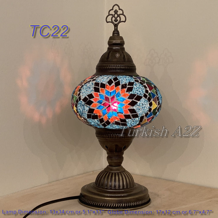 MOSAIC TABLE LAMP - LARGE GLOBE - TurkishLights.NET