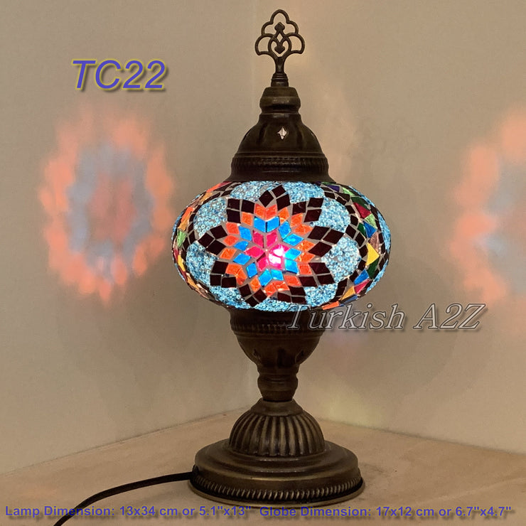 MOSAIC TABLE LAMP - LARGE GLOBE - TurkishLights.NET