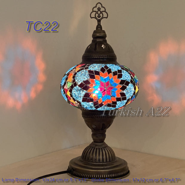 MOSAIC TABLE LAMP - LARGE GLOBE - TurkishLights.NET