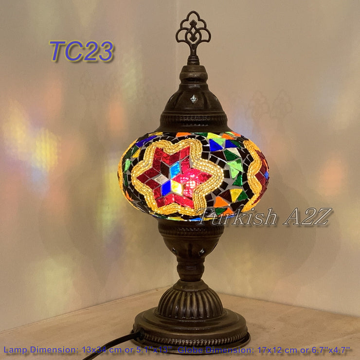 MOSAIC TABLE LAMP - LARGE GLOBE - TurkishLights.NET