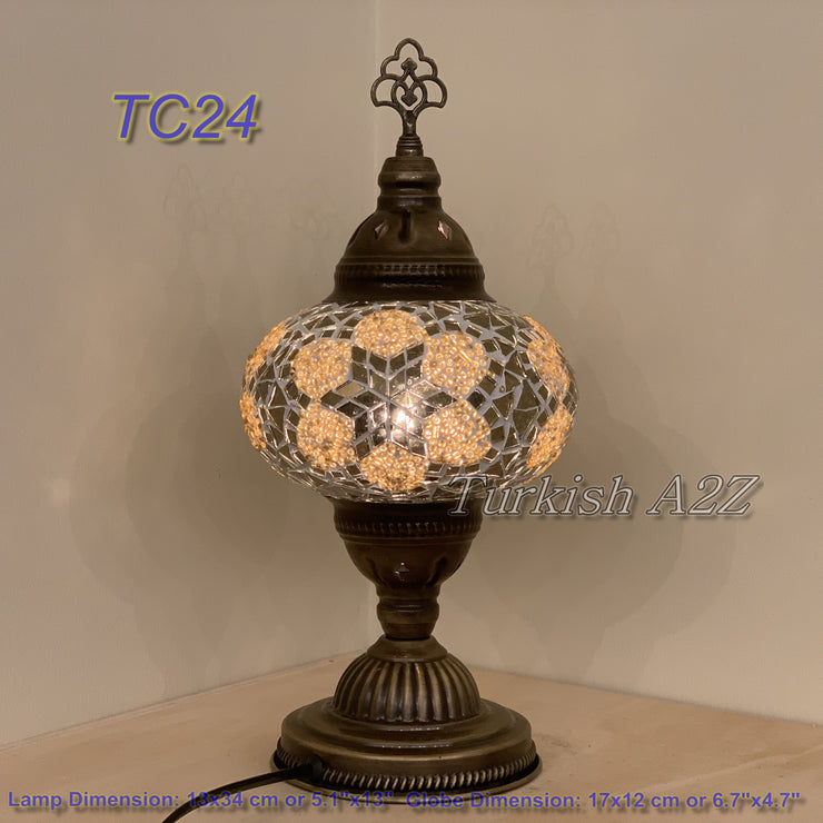 MOSAIC TABLE LAMP - LARGE GLOBE - TurkishLights.NET