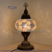 MOSAIC TABLE LAMP - LARGE GLOBE - TurkishLights.NET