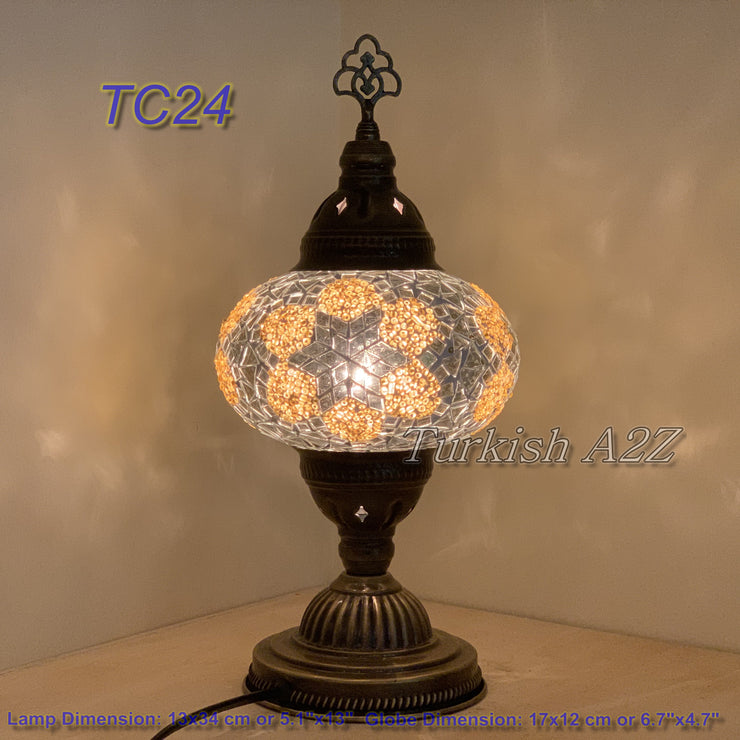 MOSAIC TABLE LAMP - LARGE GLOBE - TurkishLights.NET