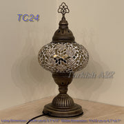 MOSAIC TABLE LAMP - LARGE GLOBE - TurkishLights.NET