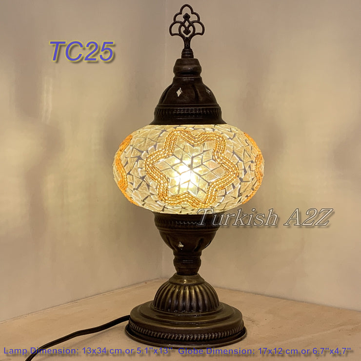 MOSAIC TABLE LAMP - LARGE GLOBE - TurkishLights.NET