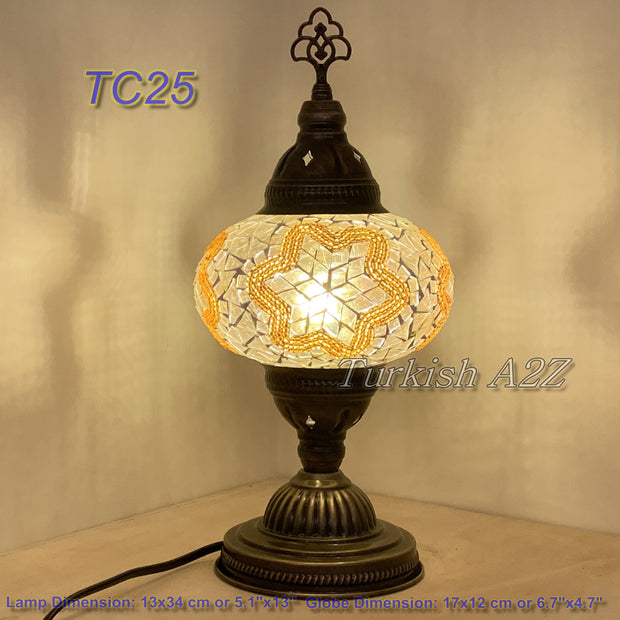 MOSAIC TABLE LAMP - LARGE GLOBE - TurkishLights.NET