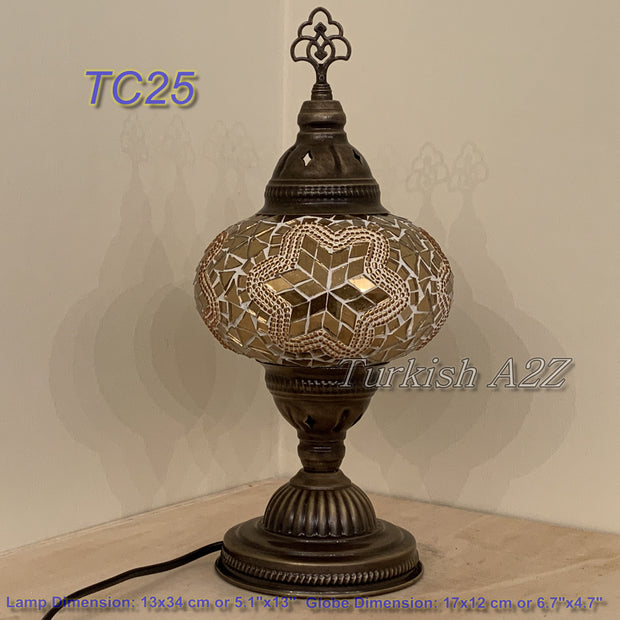 MOSAIC TABLE LAMP - LARGE GLOBE - TurkishLights.NET