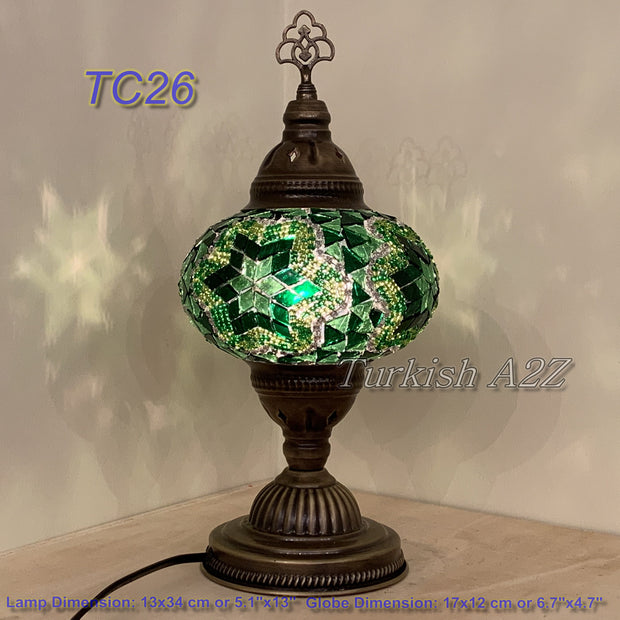 MOSAIC TABLE LAMP - LARGE GLOBE - TurkishLights.NET